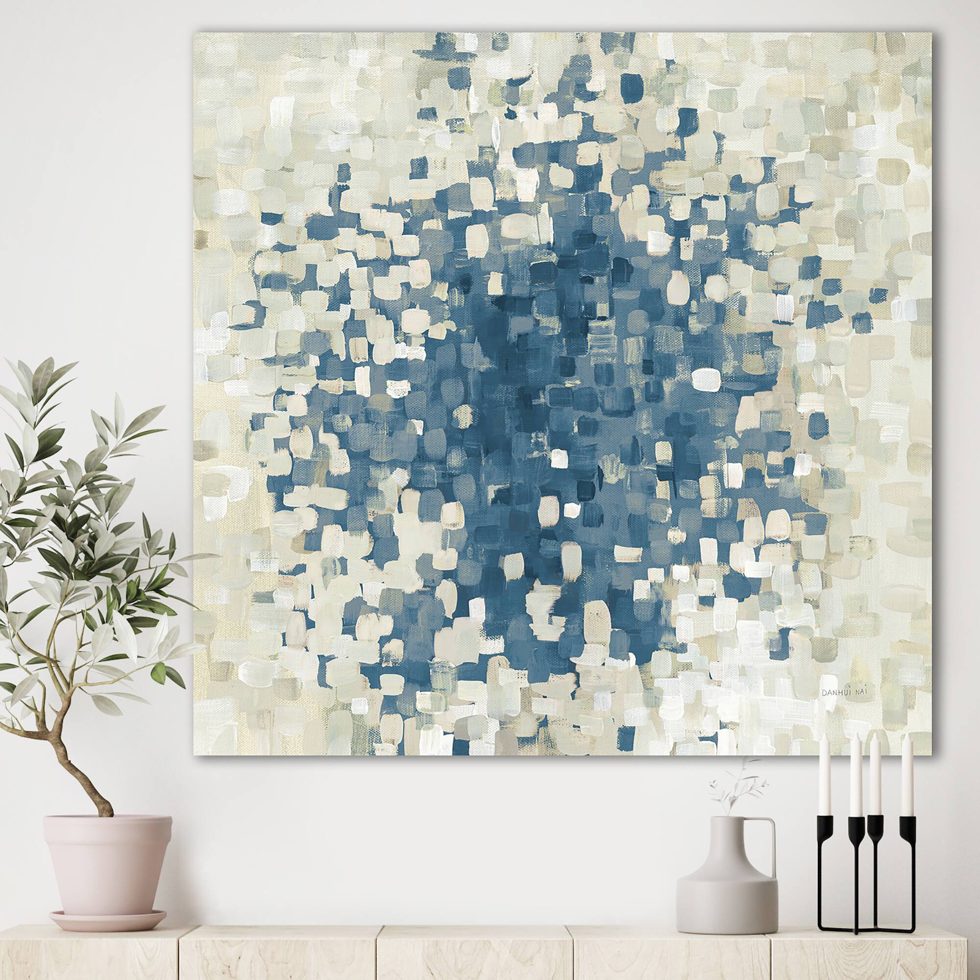 Designart - Geometric Blue Spots